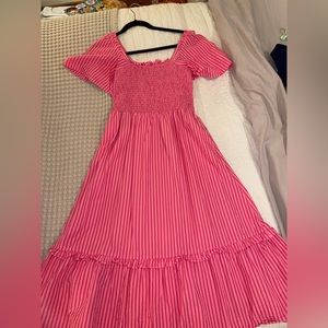 Draper James midi pink stripe dress- XS